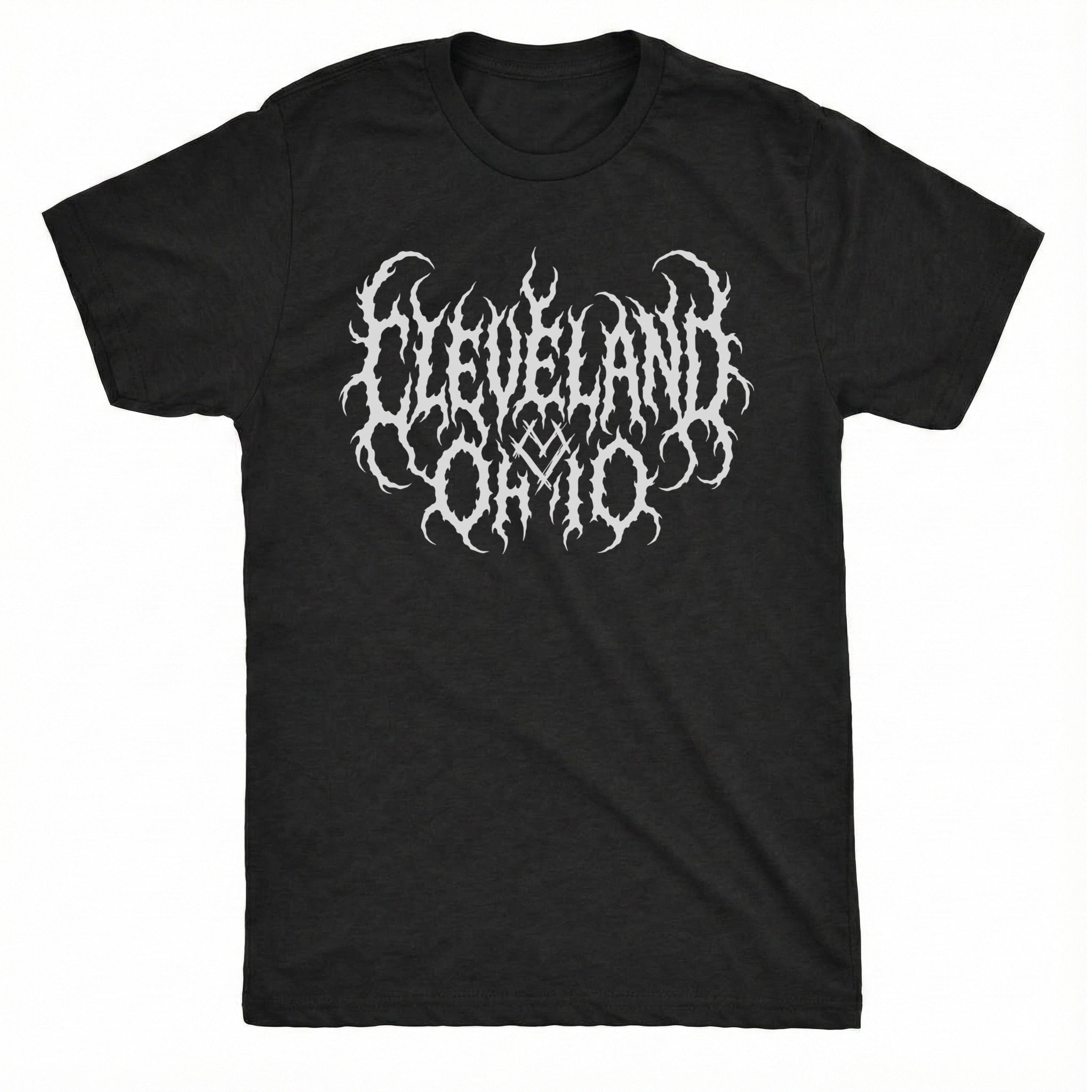 Cleveland Ohio Tee Black Mockup