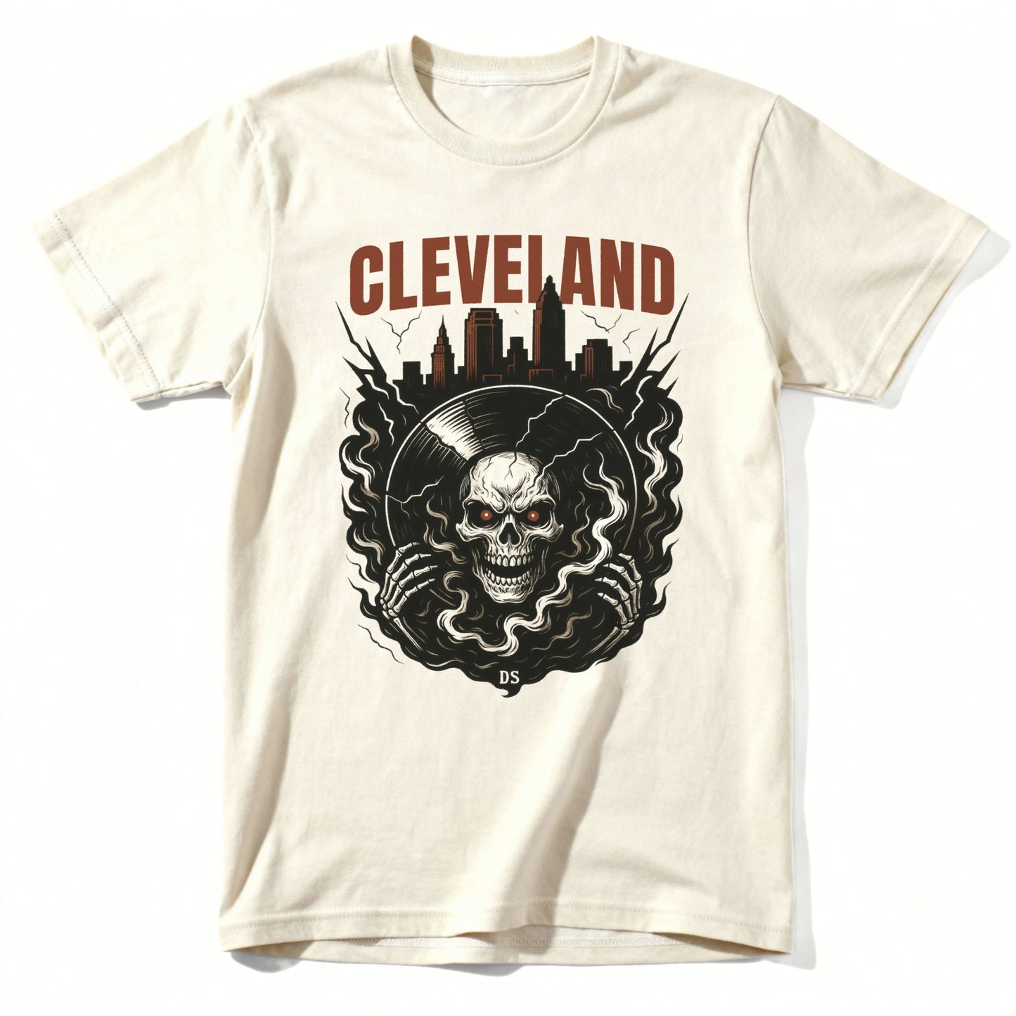 Cleveland Vinyl T-Shirt | Comfort Colors® 1717 Natural