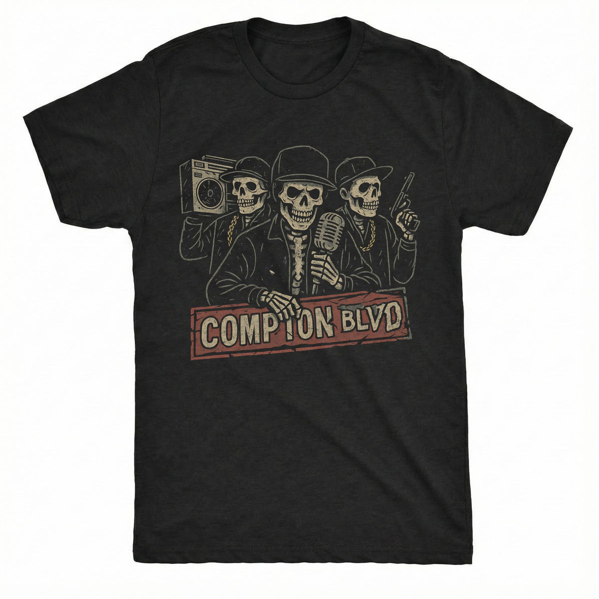 Compton Blvd T-Shirt | Classic Tee Black