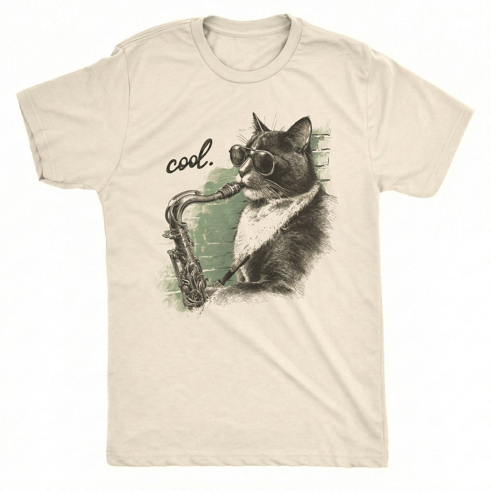 Cool Cat Jazz T-Shirt | Comfort Colors® 1717 Natural