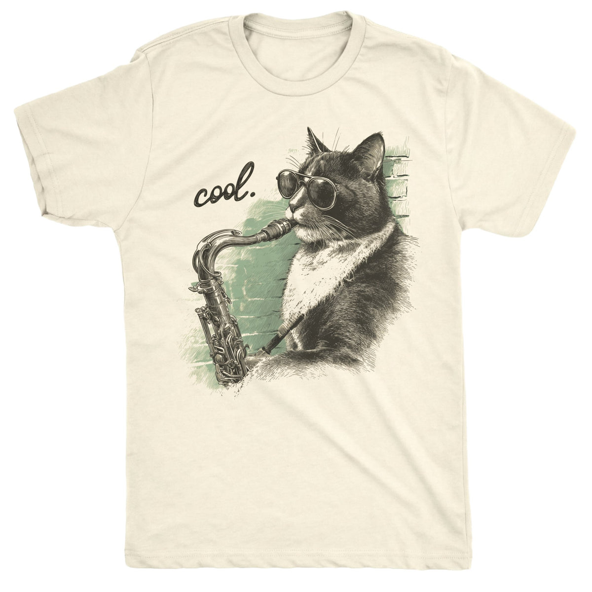 Cool Cat Jazz T-Shirt | Comfort Colors® 1717 Natural