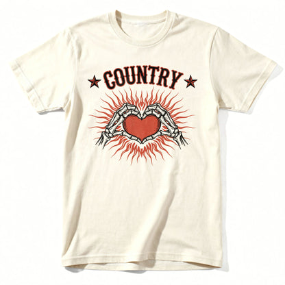 Country Heart Tee | Comfort Colors® 1717 Natural