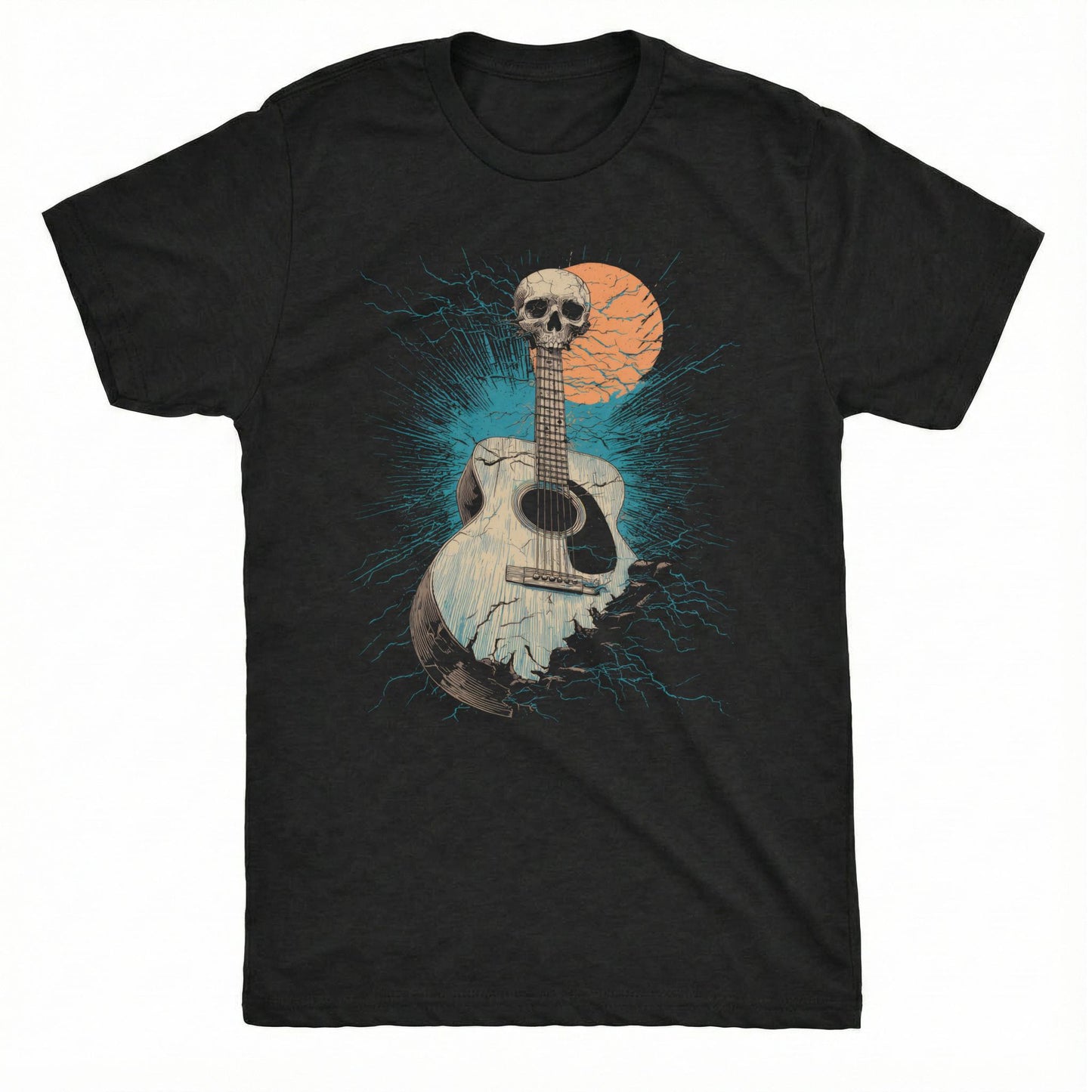 Cracking Guitar T-Shirt | Comfort Colors® 1717 Black