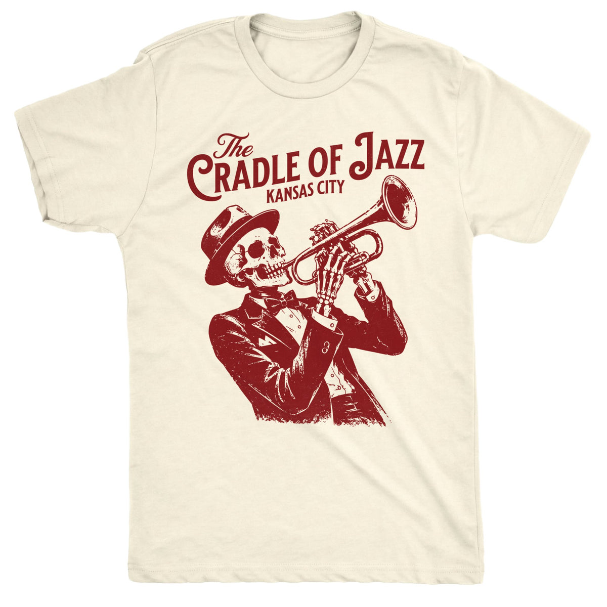 Cradle of Jazz Tee Natural Mockup