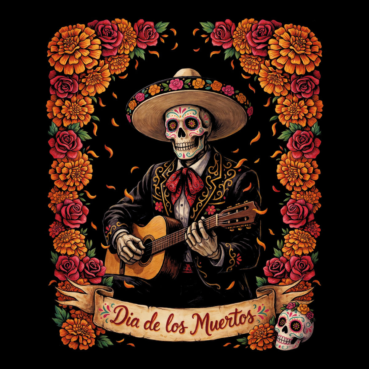 Dead Portrait Tee Black Design