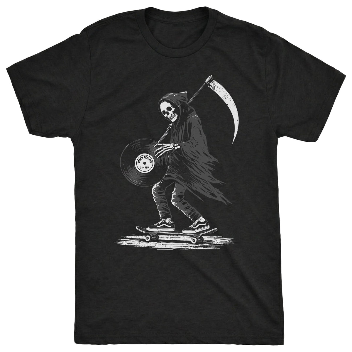 Death Records Tee Black Mockup