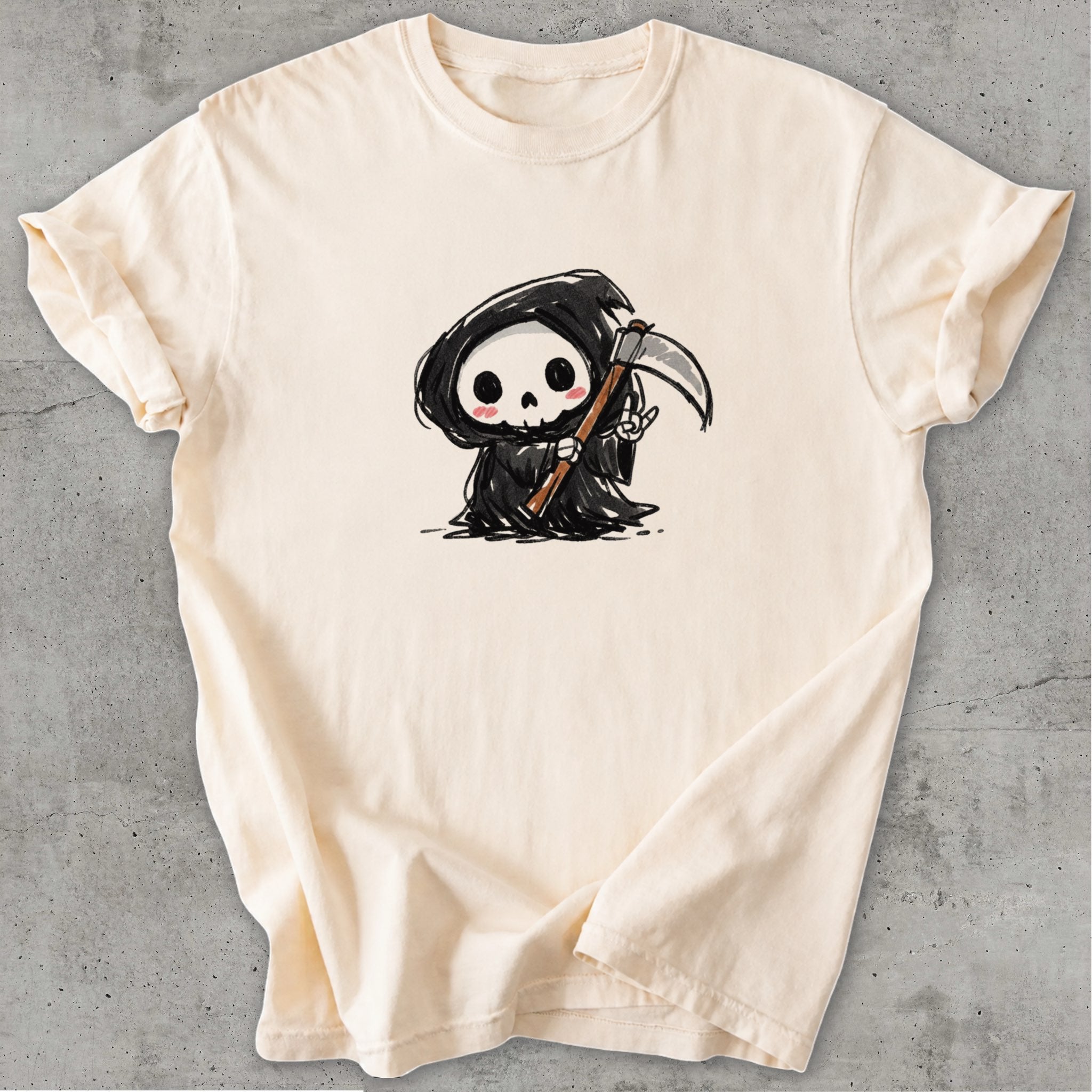 Death Rocks Tee Natural Mockup
