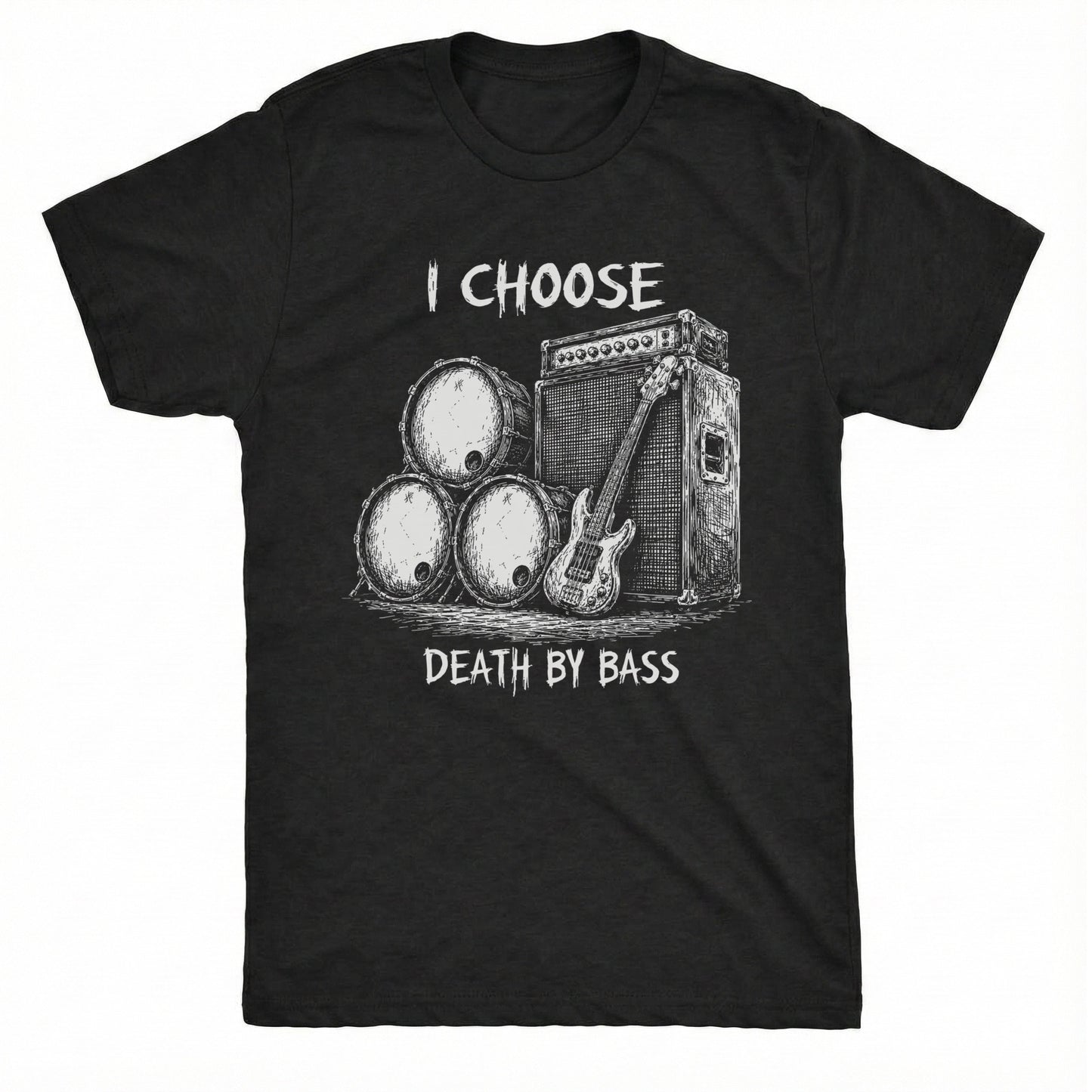 Death by Bass Tee Black Mockup