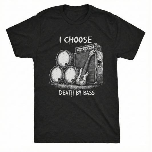 Death by Bass Tee Black Mockup