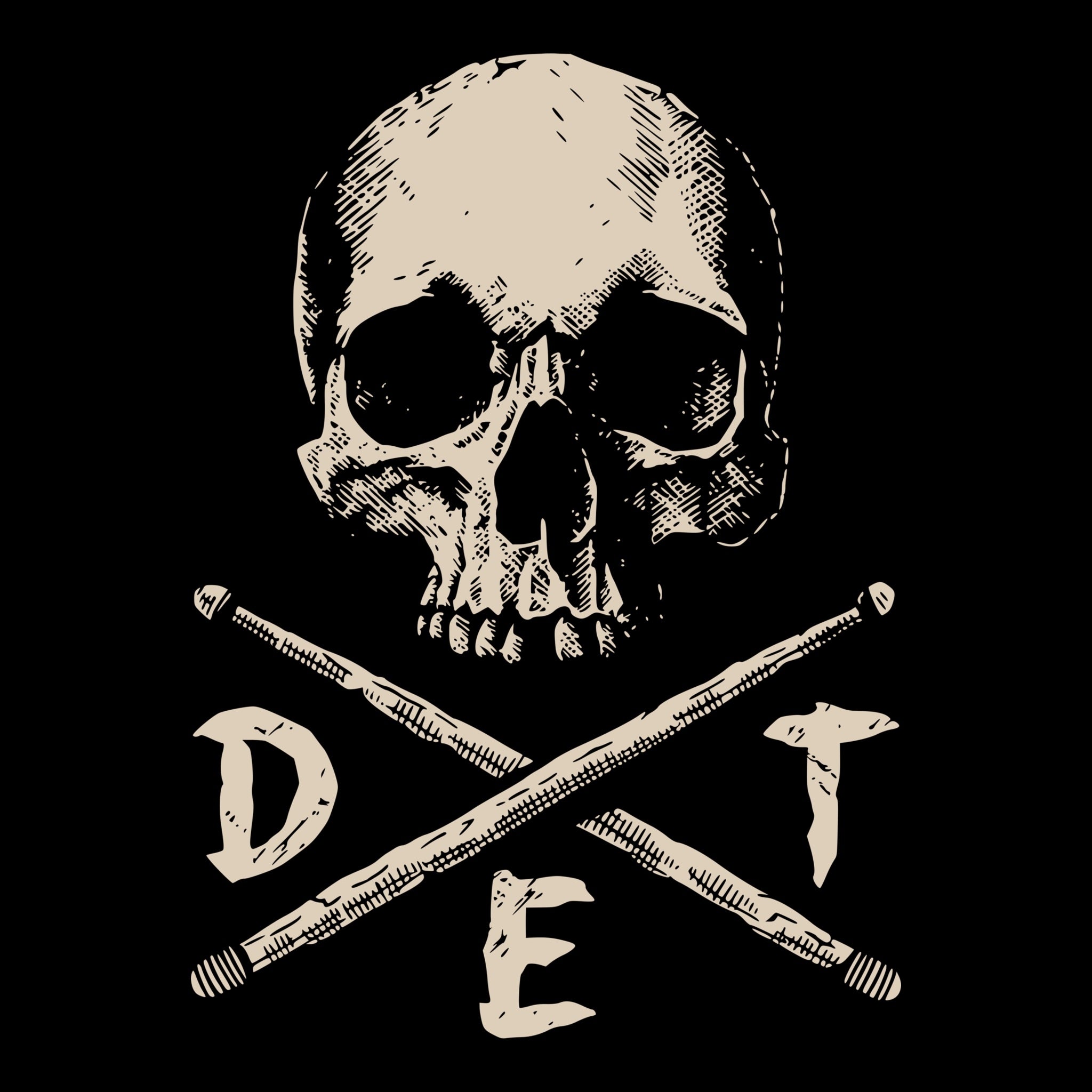 Det Cross Tee Black Design