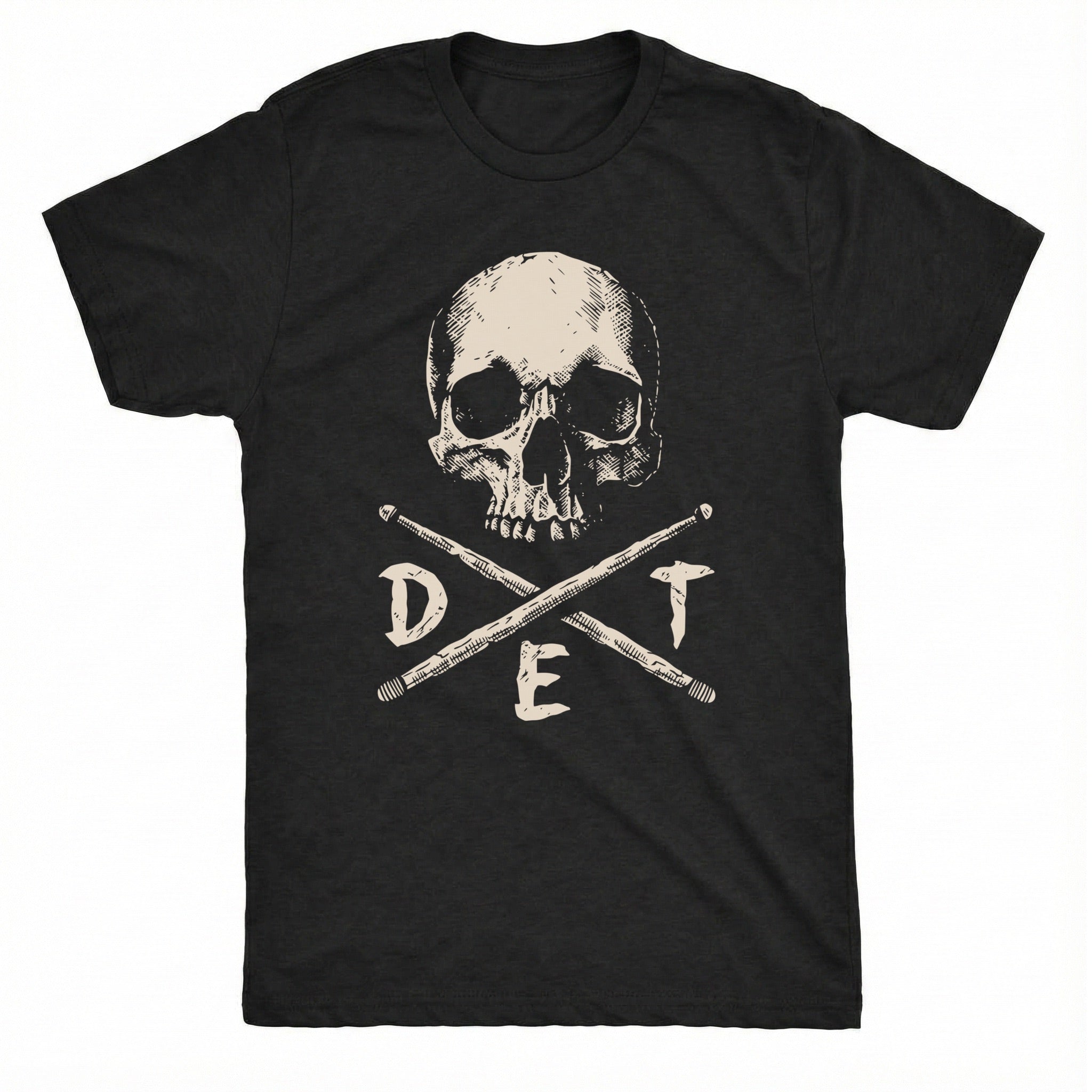 Det Cross Tee Black Mockup