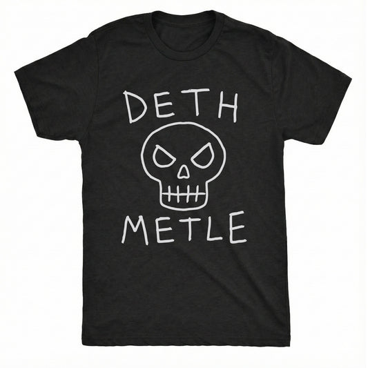 Deth Metle Tee Black Mockup