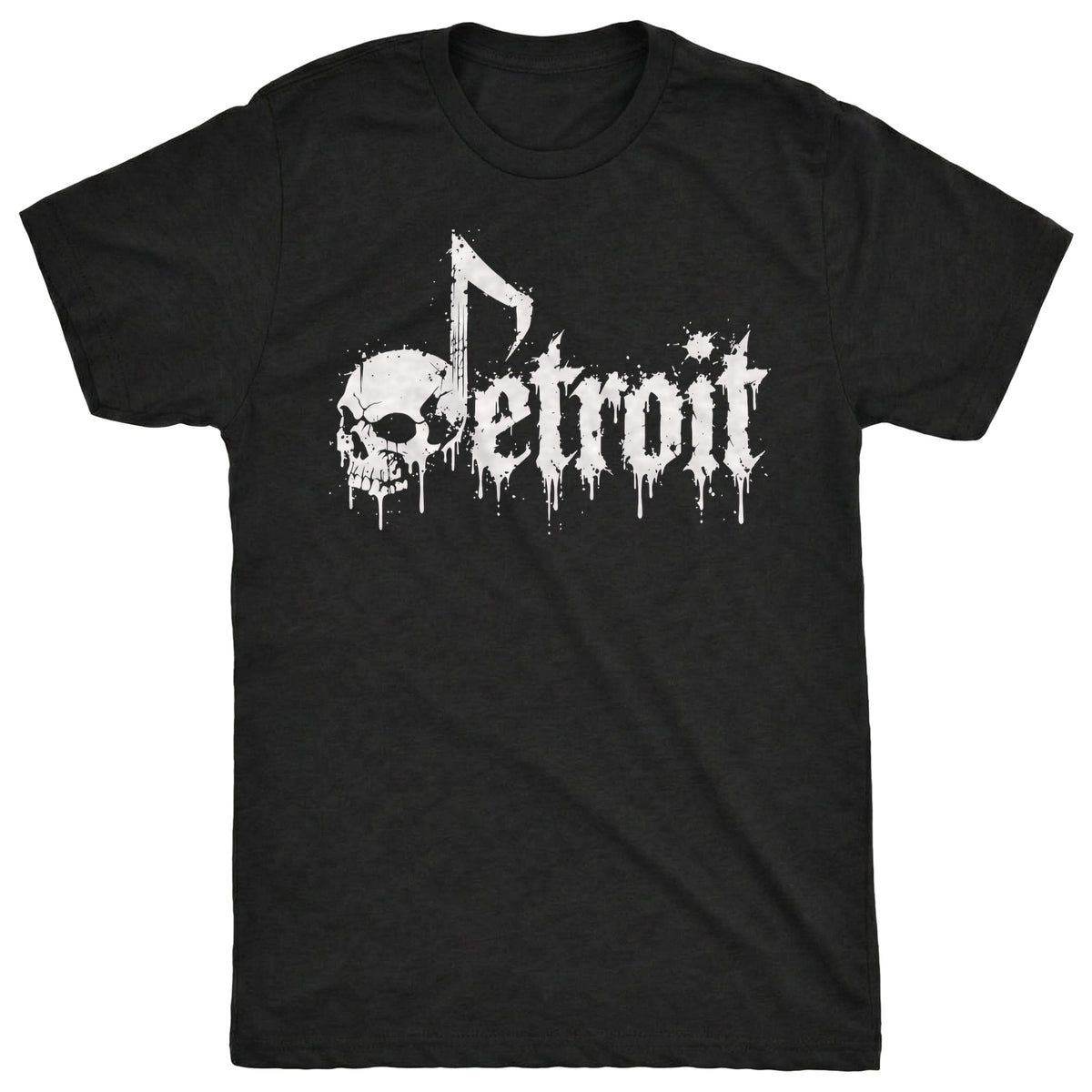 Detroit - Detroit Note Tee Black Mockup