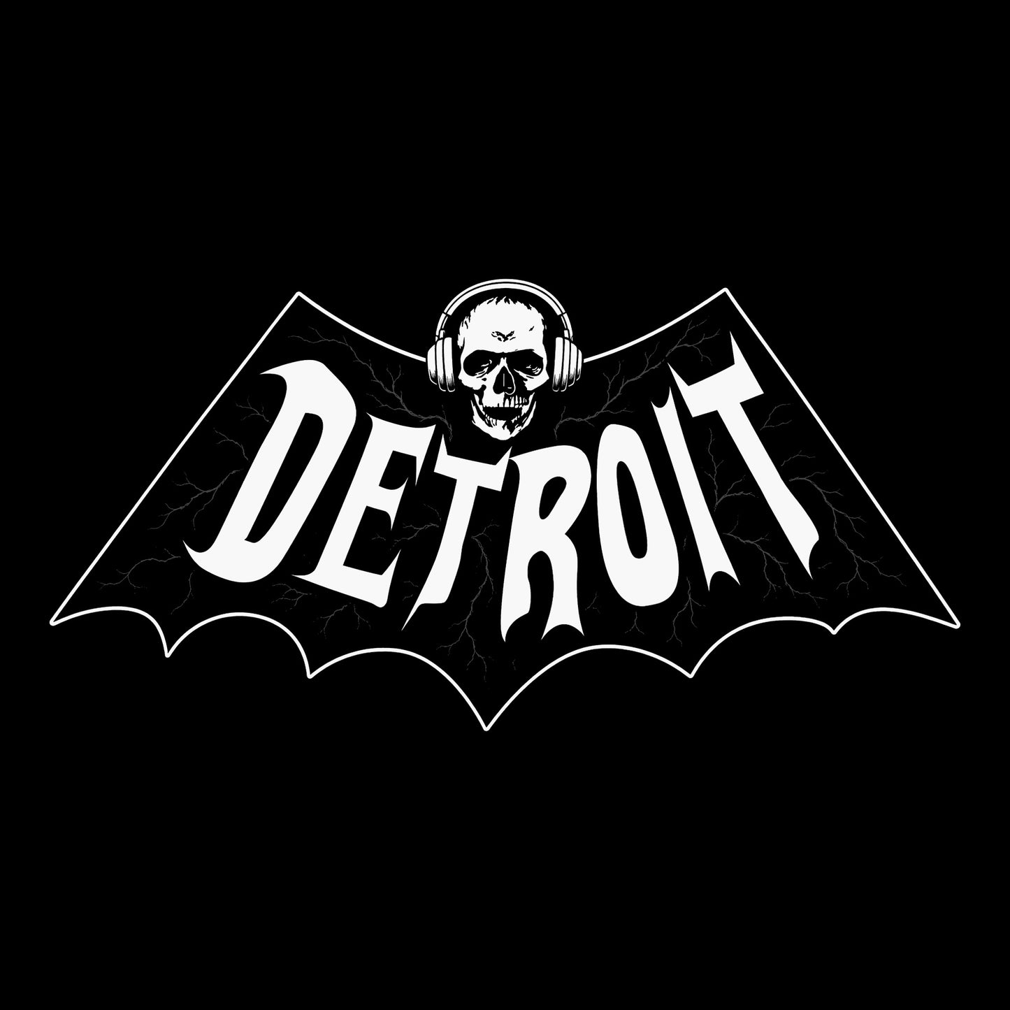 Detroit Bat Tee Black Design