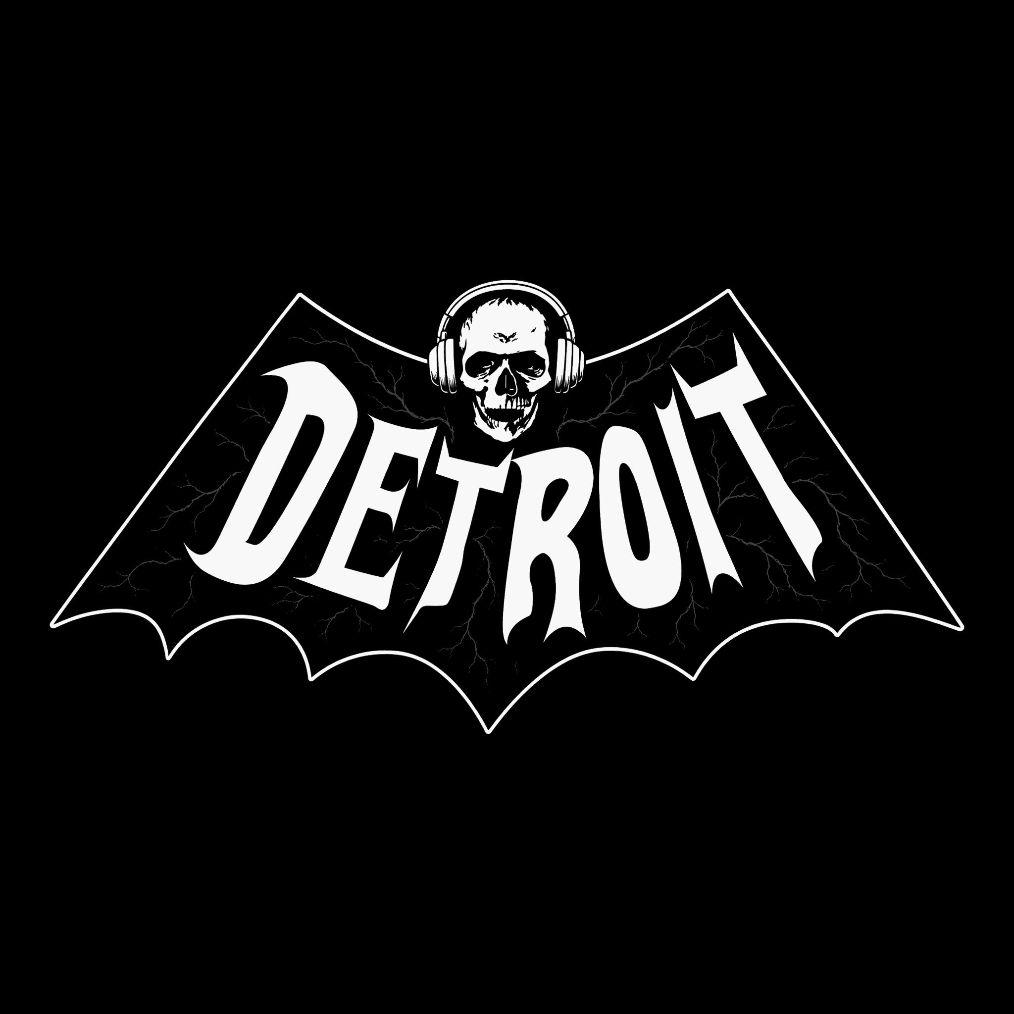 Detroit Bat Tee Black Design