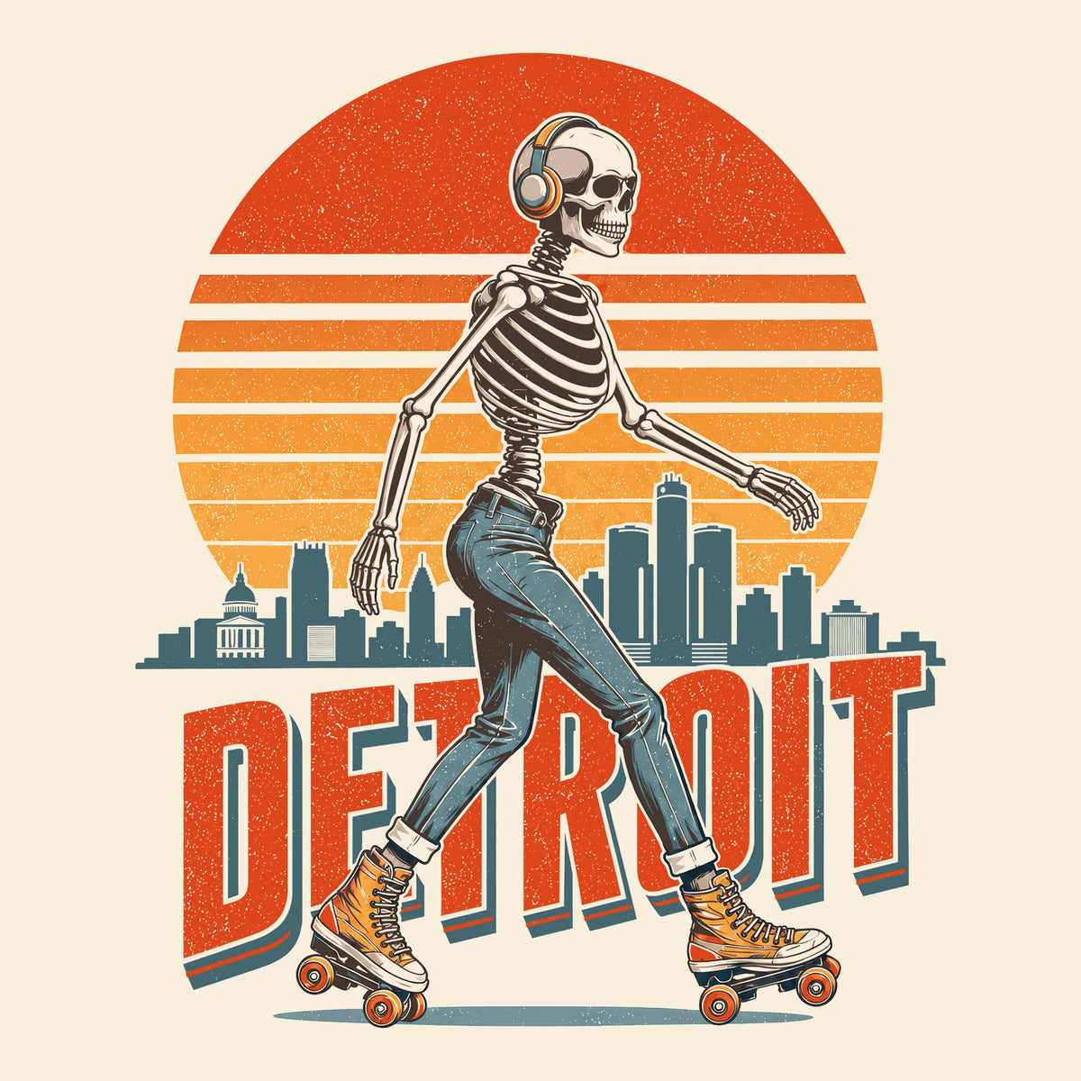 Detroit Blading Tee Natural Design