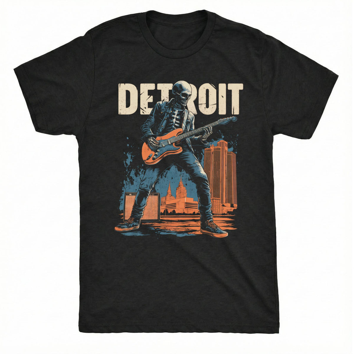 Detroit Rocker T-Shirt | Comfort Colors® 1717 Black