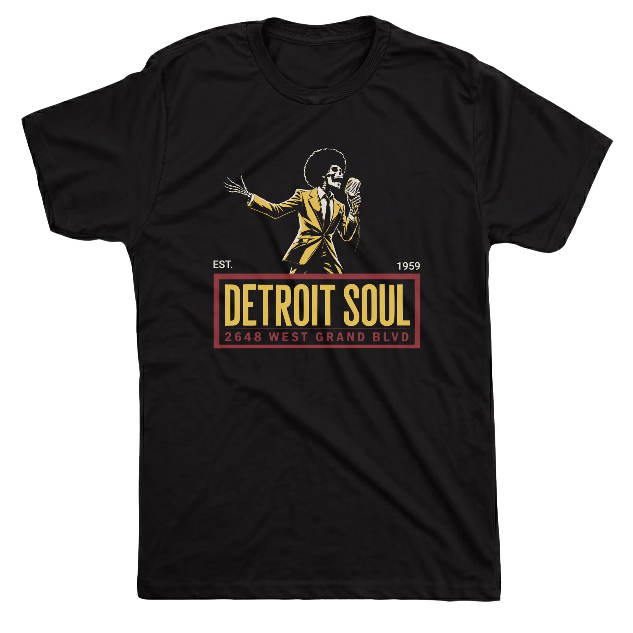 Detroit Soul Tee Black Mockup