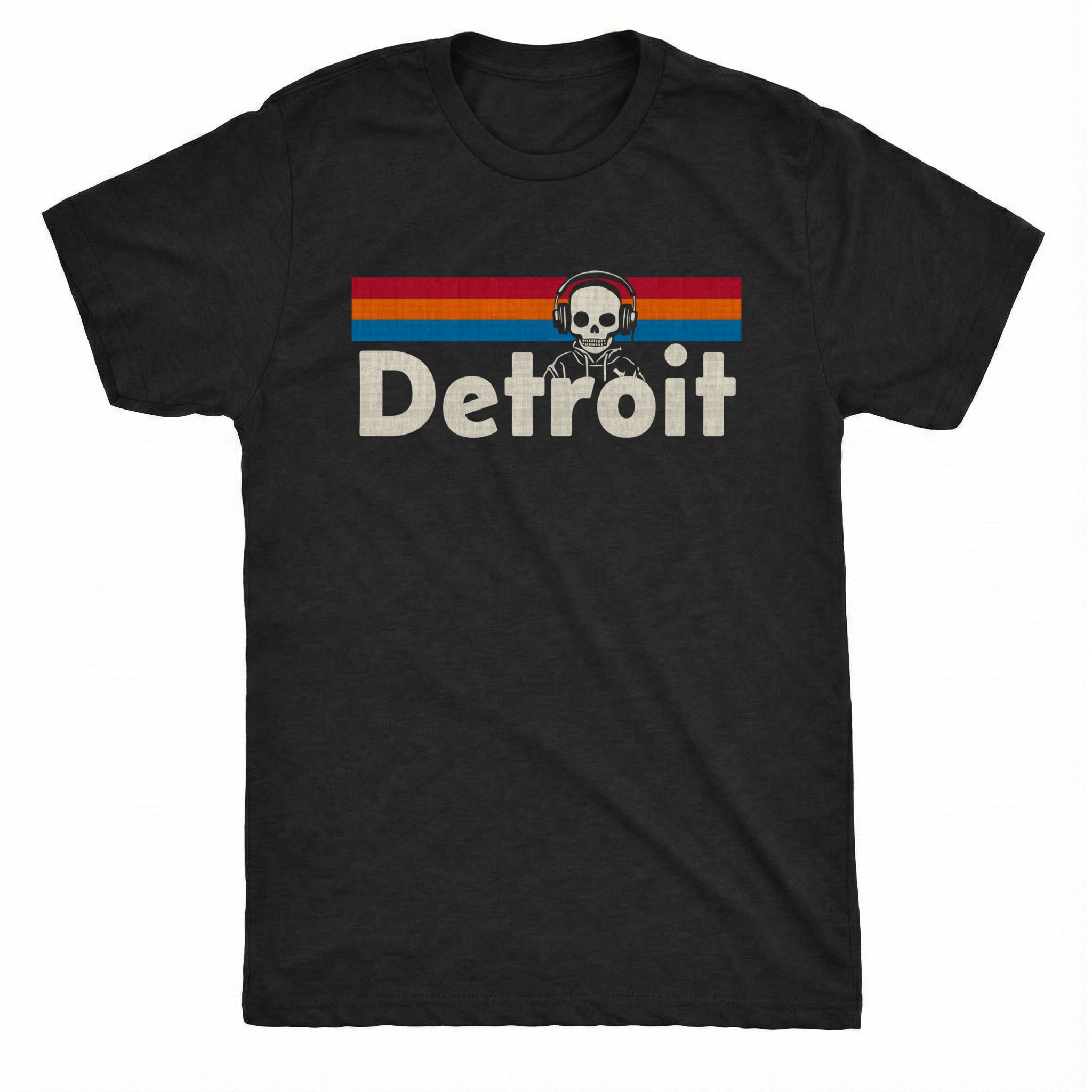 Detroit Stripes Tee Black Mockup