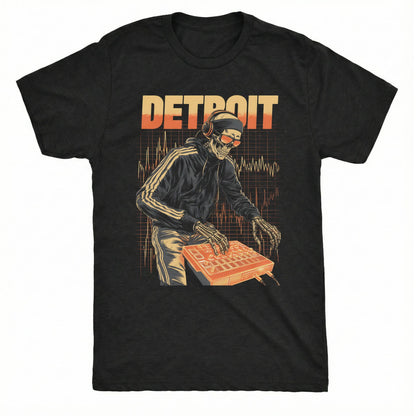 Detroit Techno T-Shirt | Comfort Colors® 1717 Black