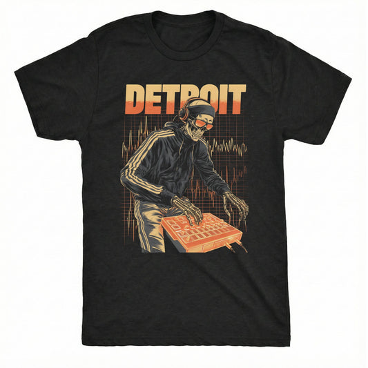 Detroit Techno T-Shirt | Comfort Colors® 1717 Black