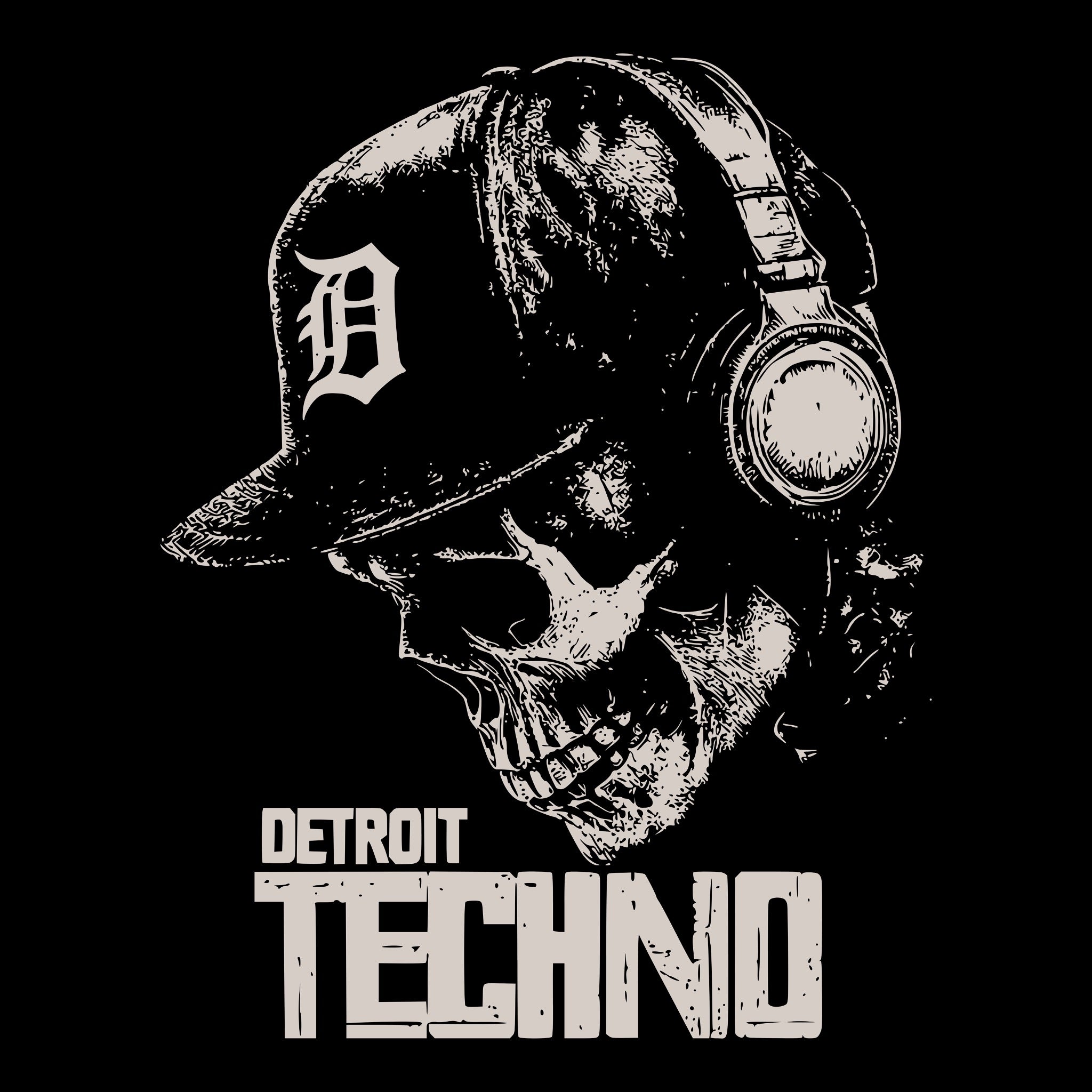 Detroit Techno Tee Black Design