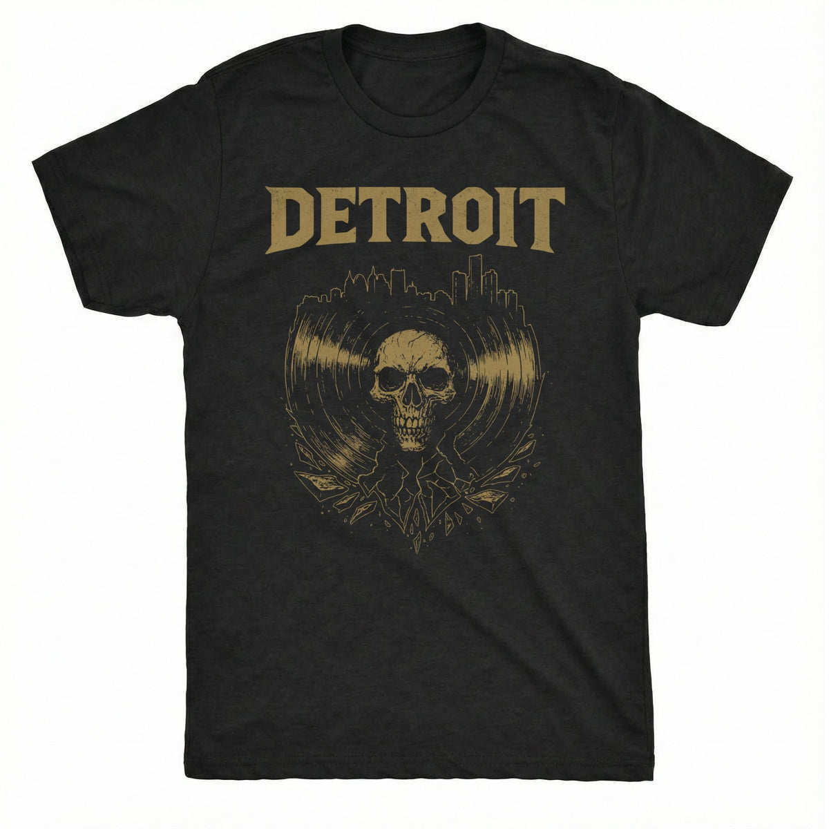 Detroit Vinyl T-Shirt | Comfort Colors® 1717 Black