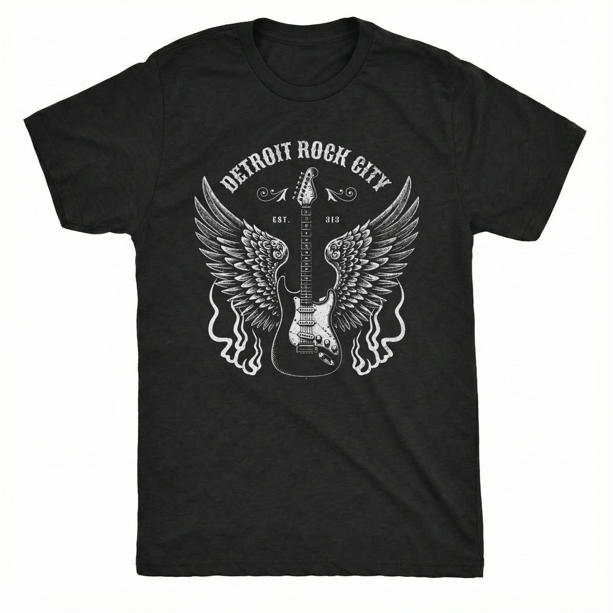 Detroit Wings Tee | Comfort Colors® 1717 Black
