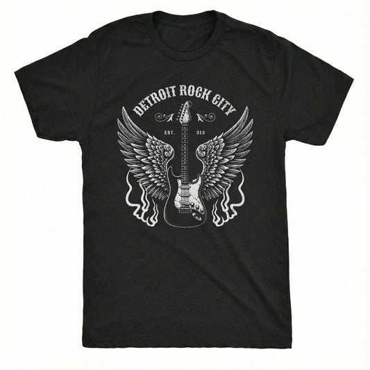 Detroit Wings Tee | Comfort Colors® 1717 Black