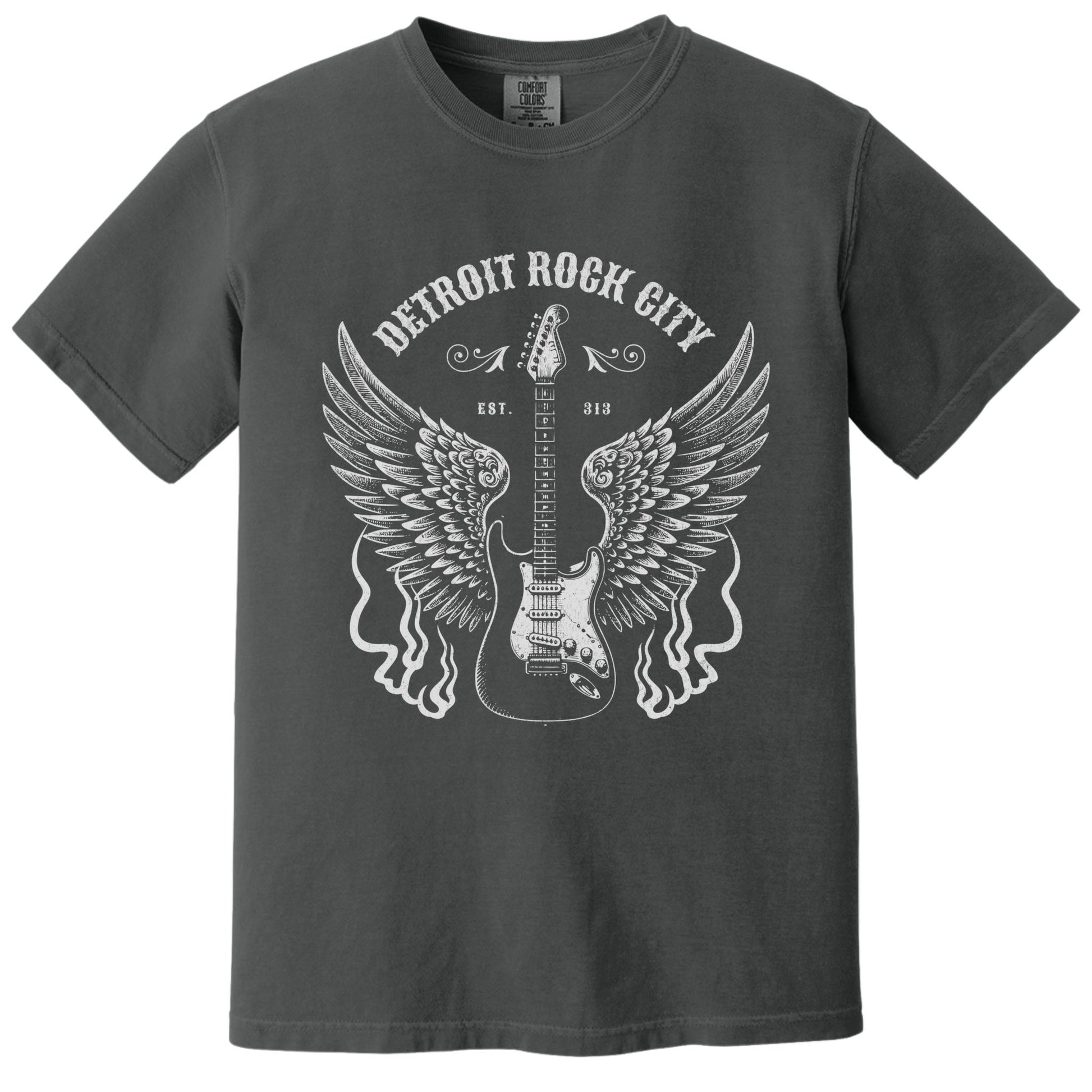 Detroit Wings Tee | Comfort Colors® 1717 Graphite