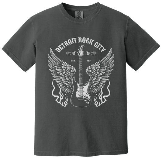 Detroit Wings Tee | Comfort Colors® 1717 Graphite