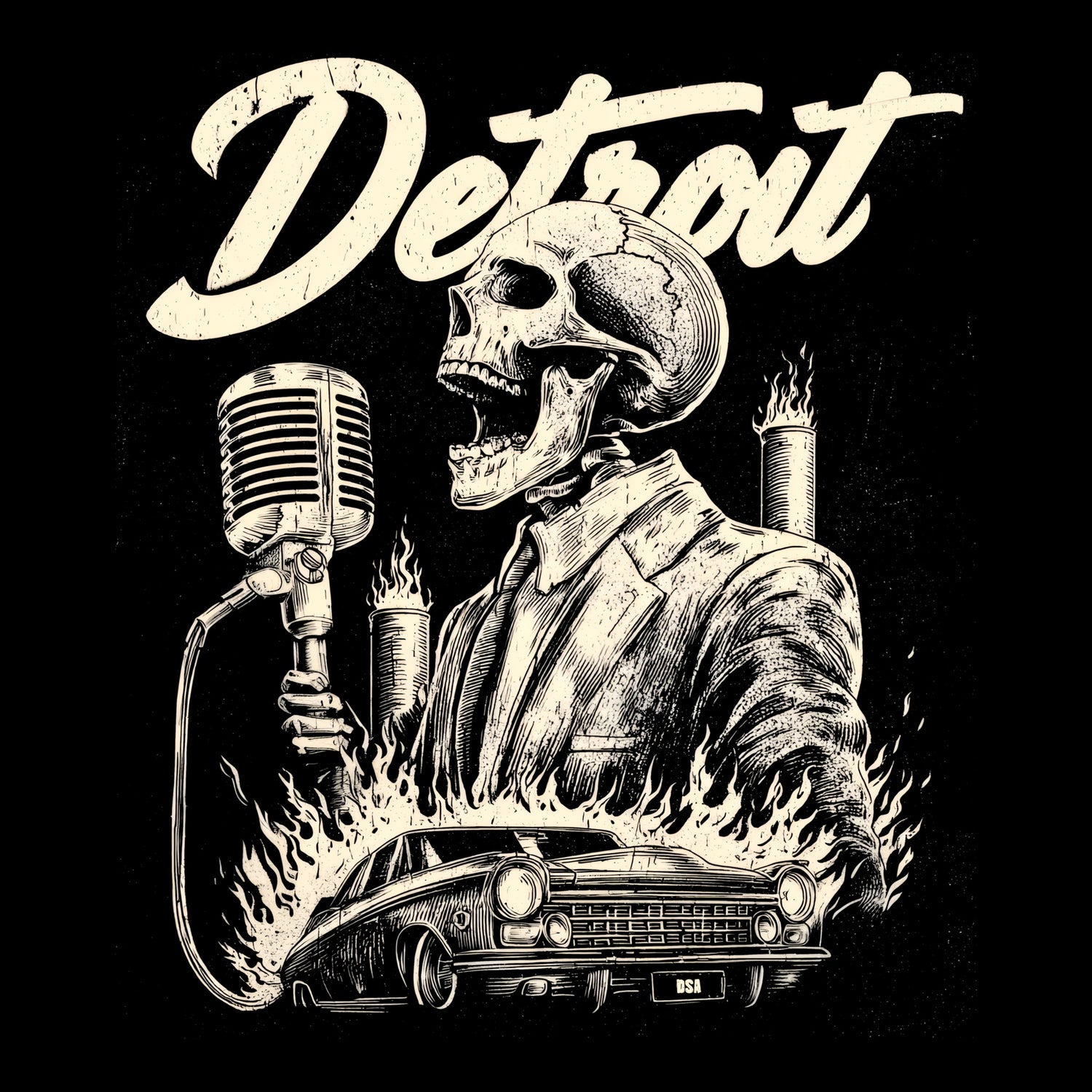 Detroit Motor City T-Shirt Design