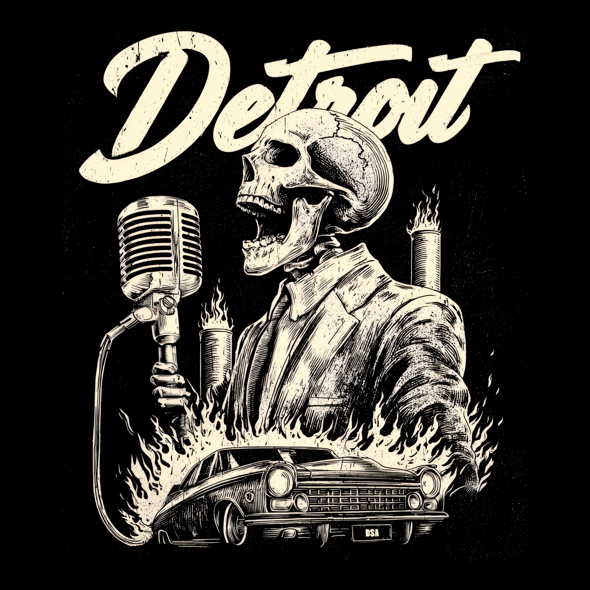 Detroit Motor City T-Shirt Design
