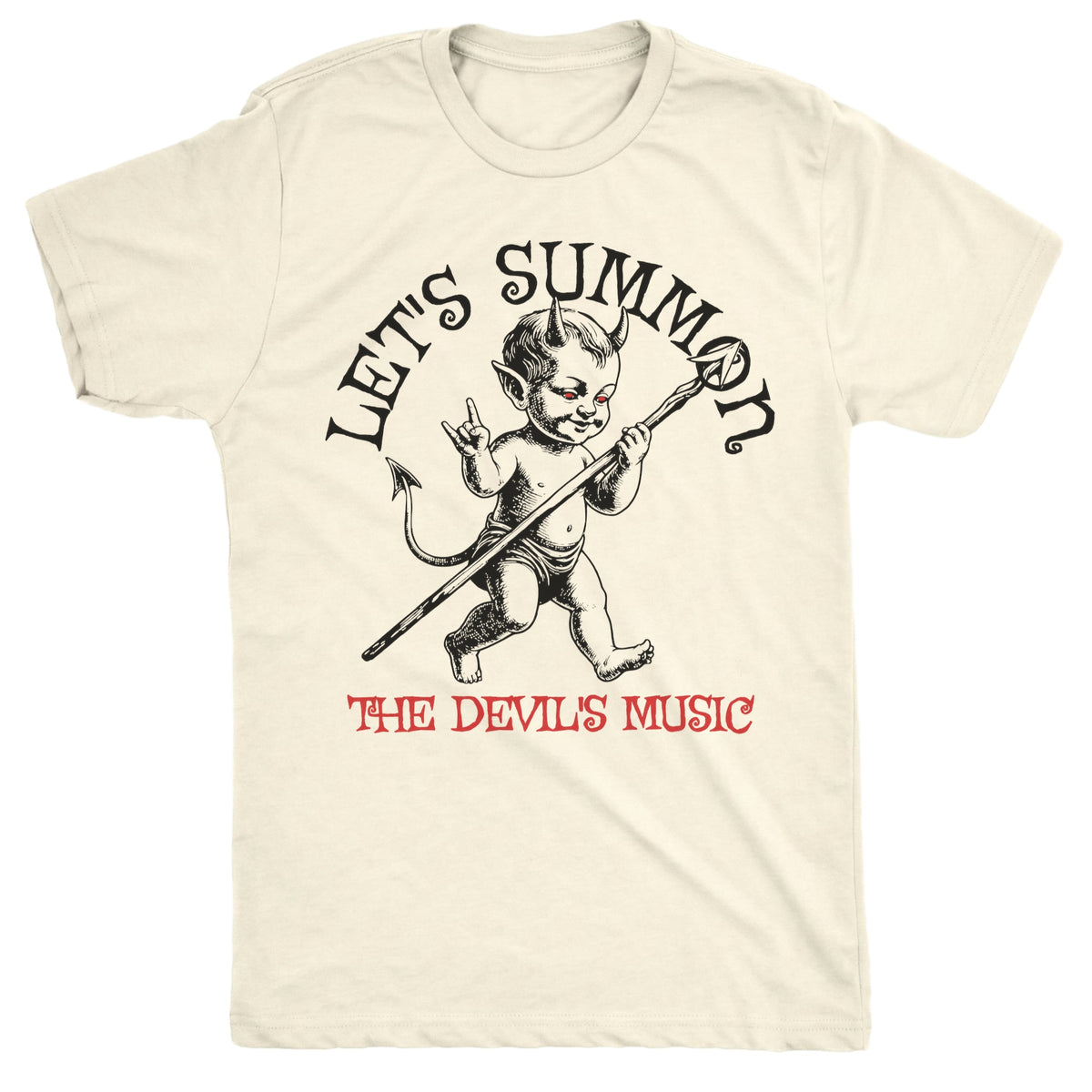 Devil's Music Tee Natural Mockup