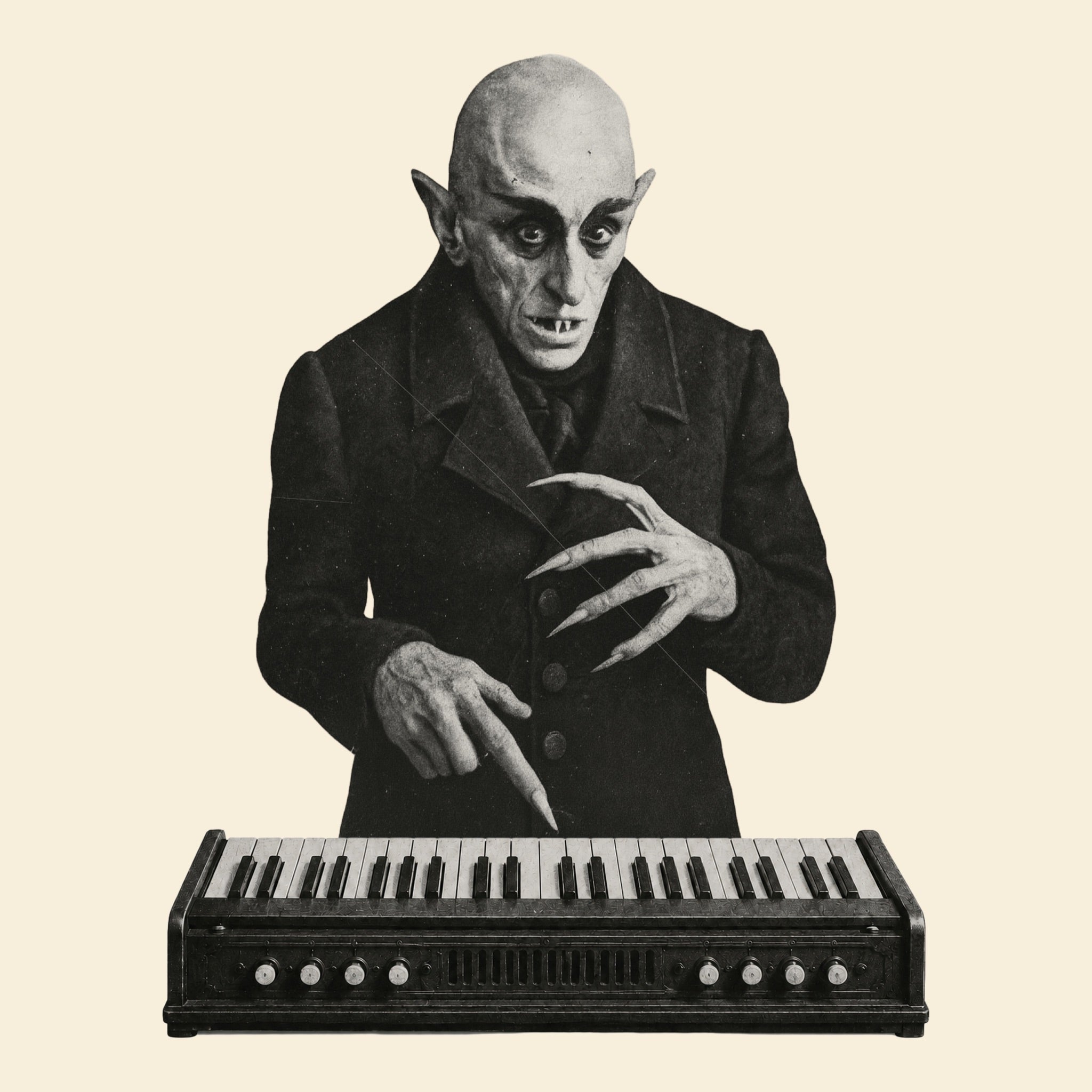 Dracula On Keys Tee Natural Design