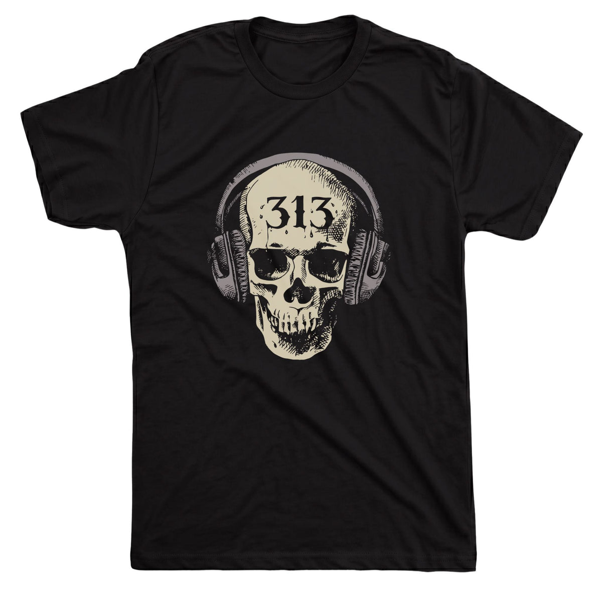 Dripping 313 Tee Black Mockup