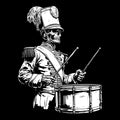 Drum March Tee Black Design