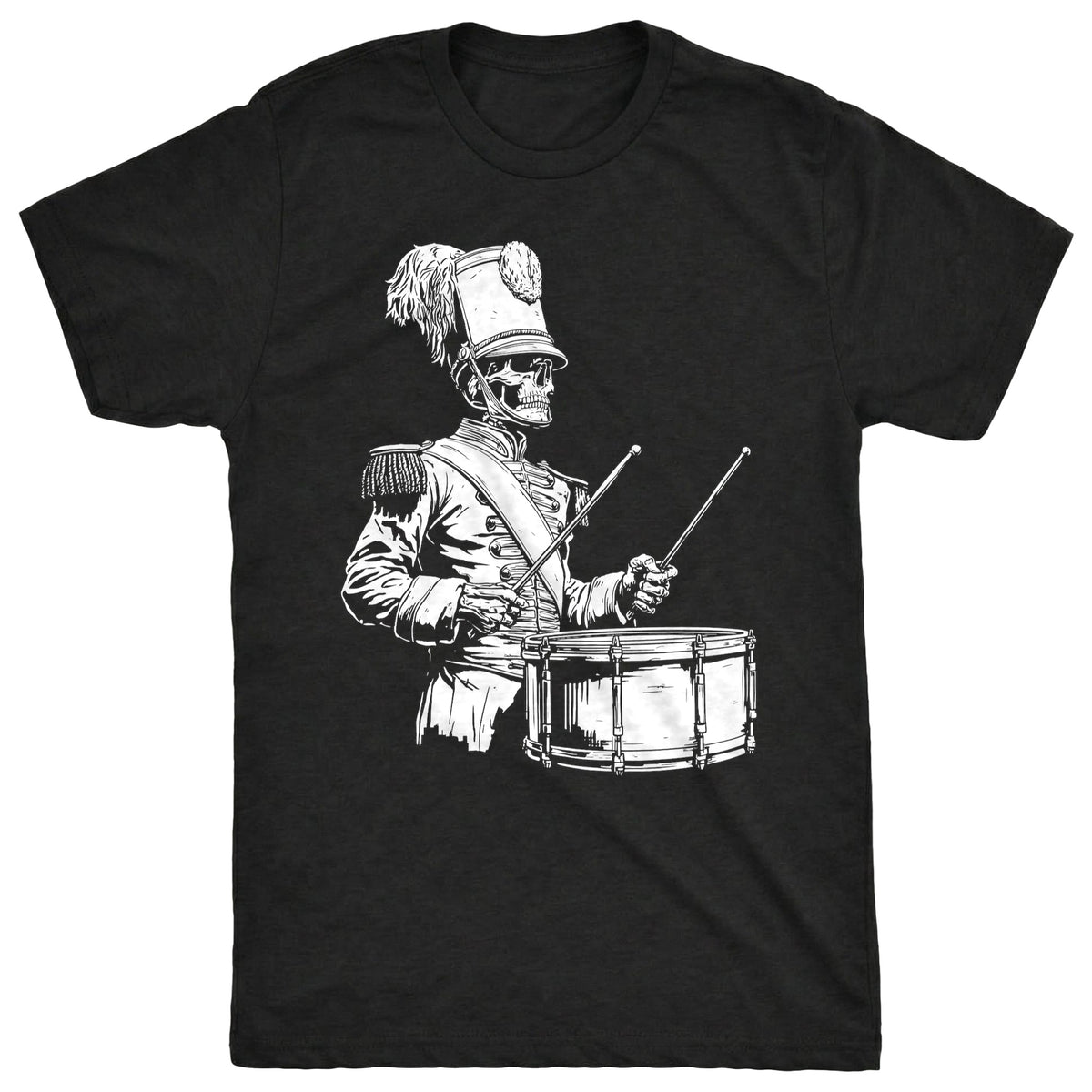 Drum March Tee Black Mockup
