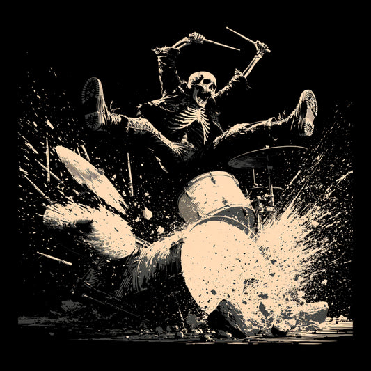 Drum Smash Tee Black Design