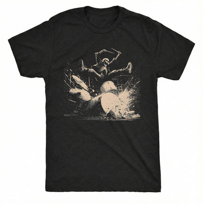Drum Smash Tee Black Mockup