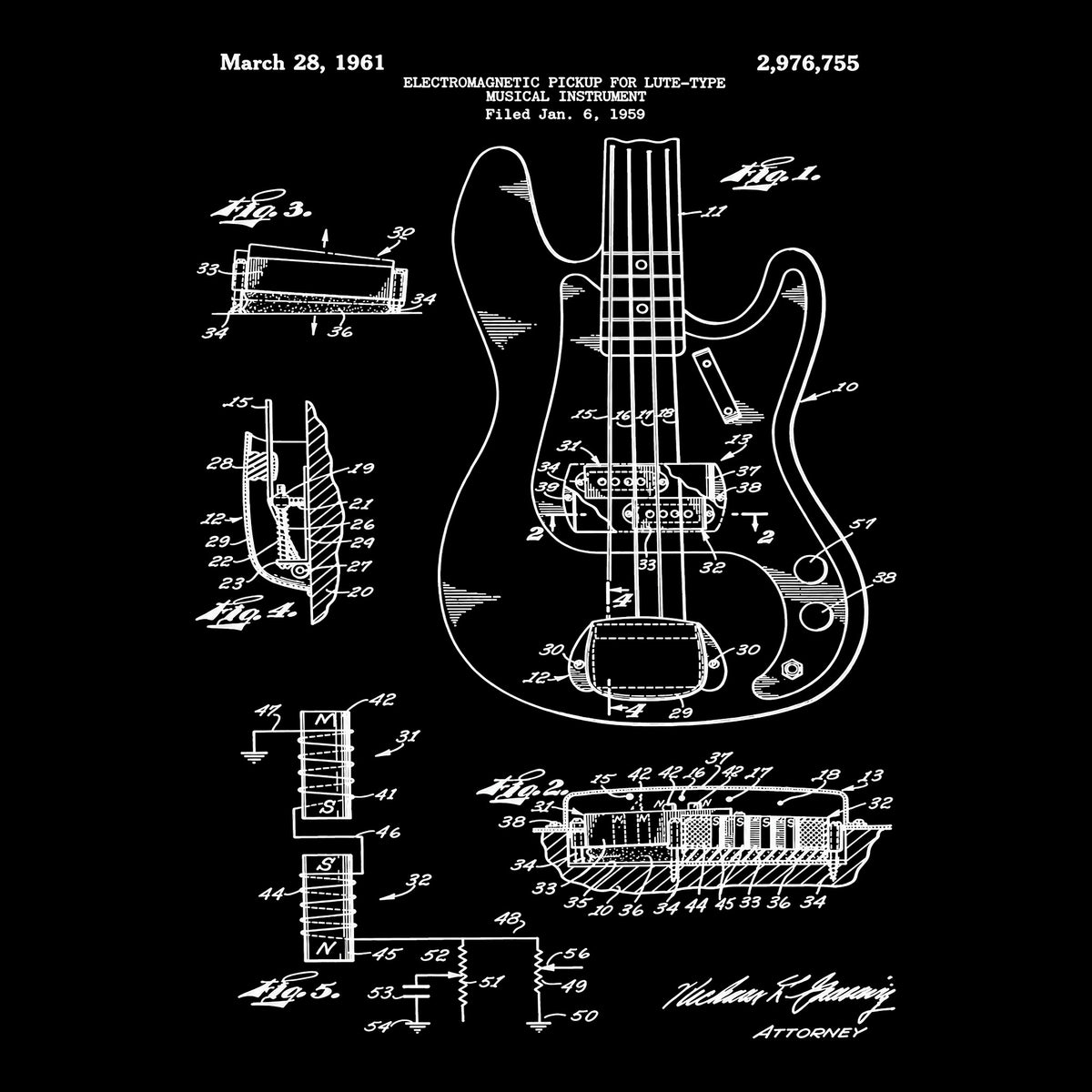 EMP Patent Tee Black Design