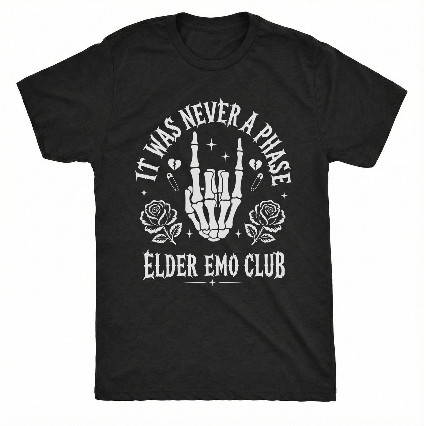 Elder Emo Club Tee Black Mockup