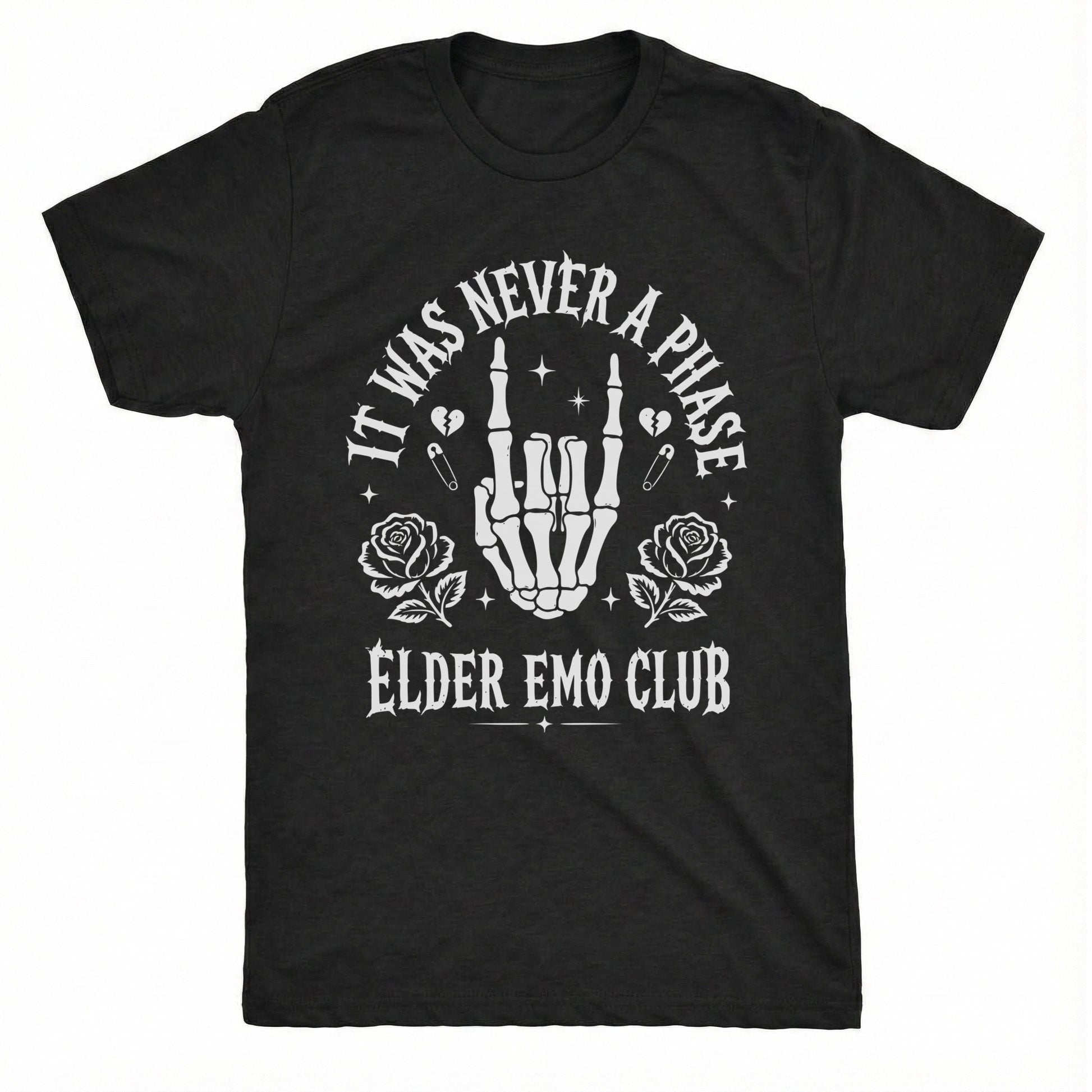 Elder Emo Club Tee Black Mockup
