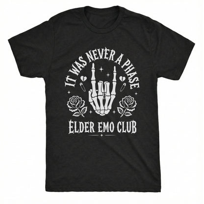 Elder Emo Club Tee Black Mockup