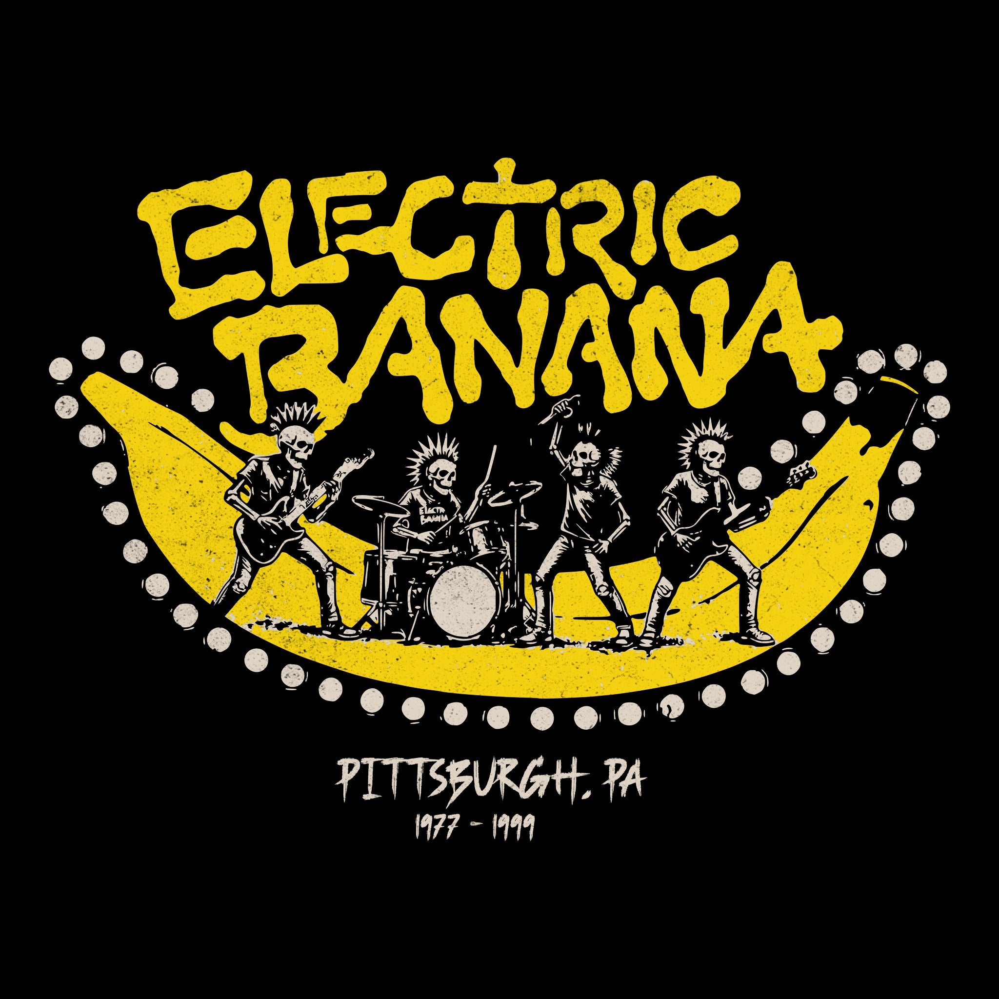 Electric Banana Tee Black Design