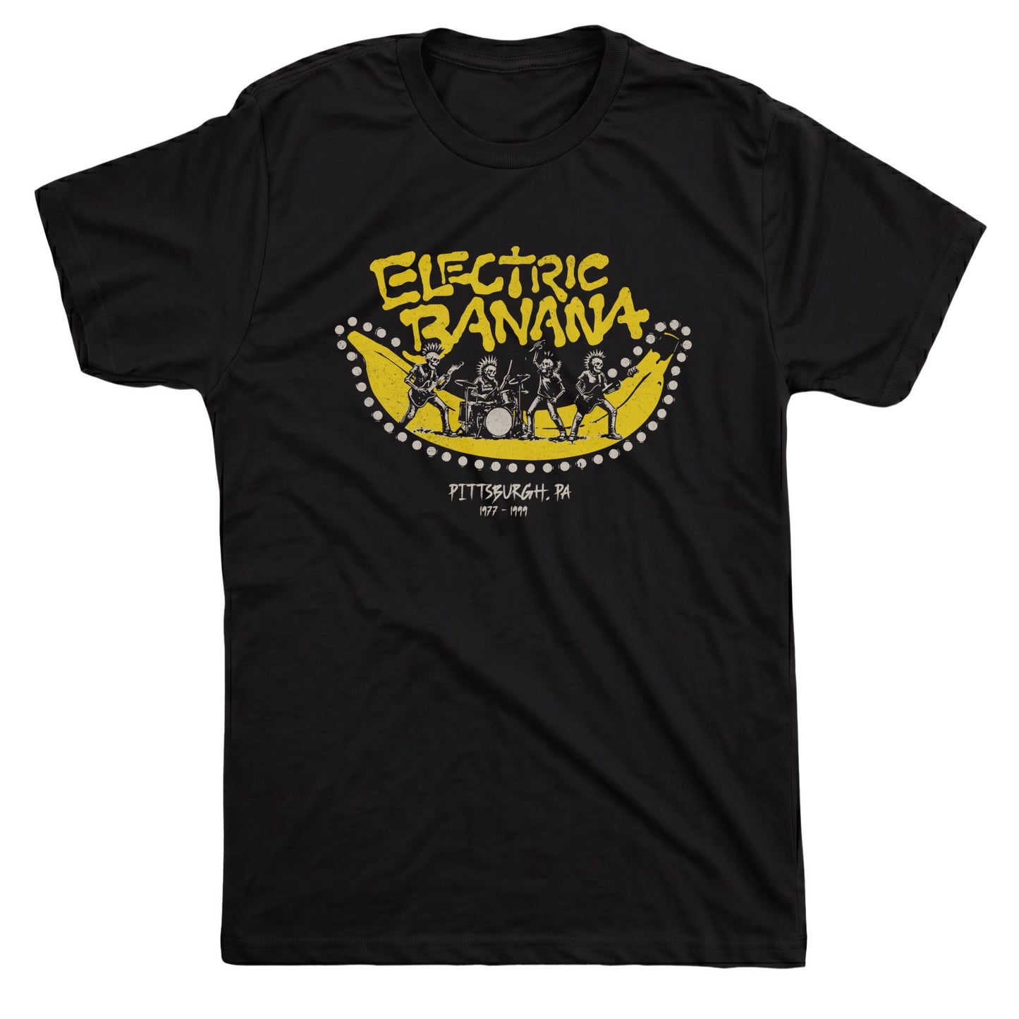 Electric Banana Tee Black Mockup