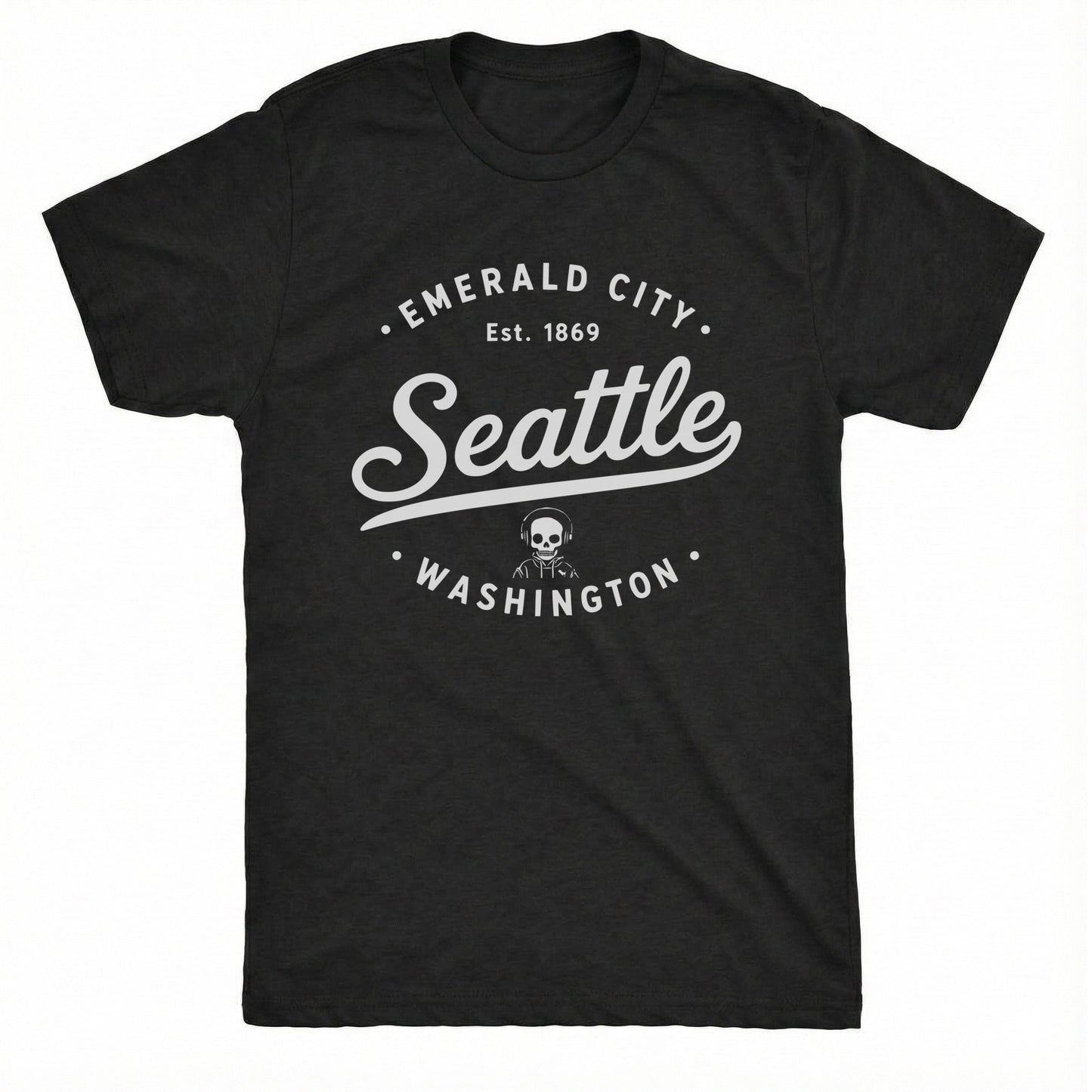 Emerald City Tee Black Mockup