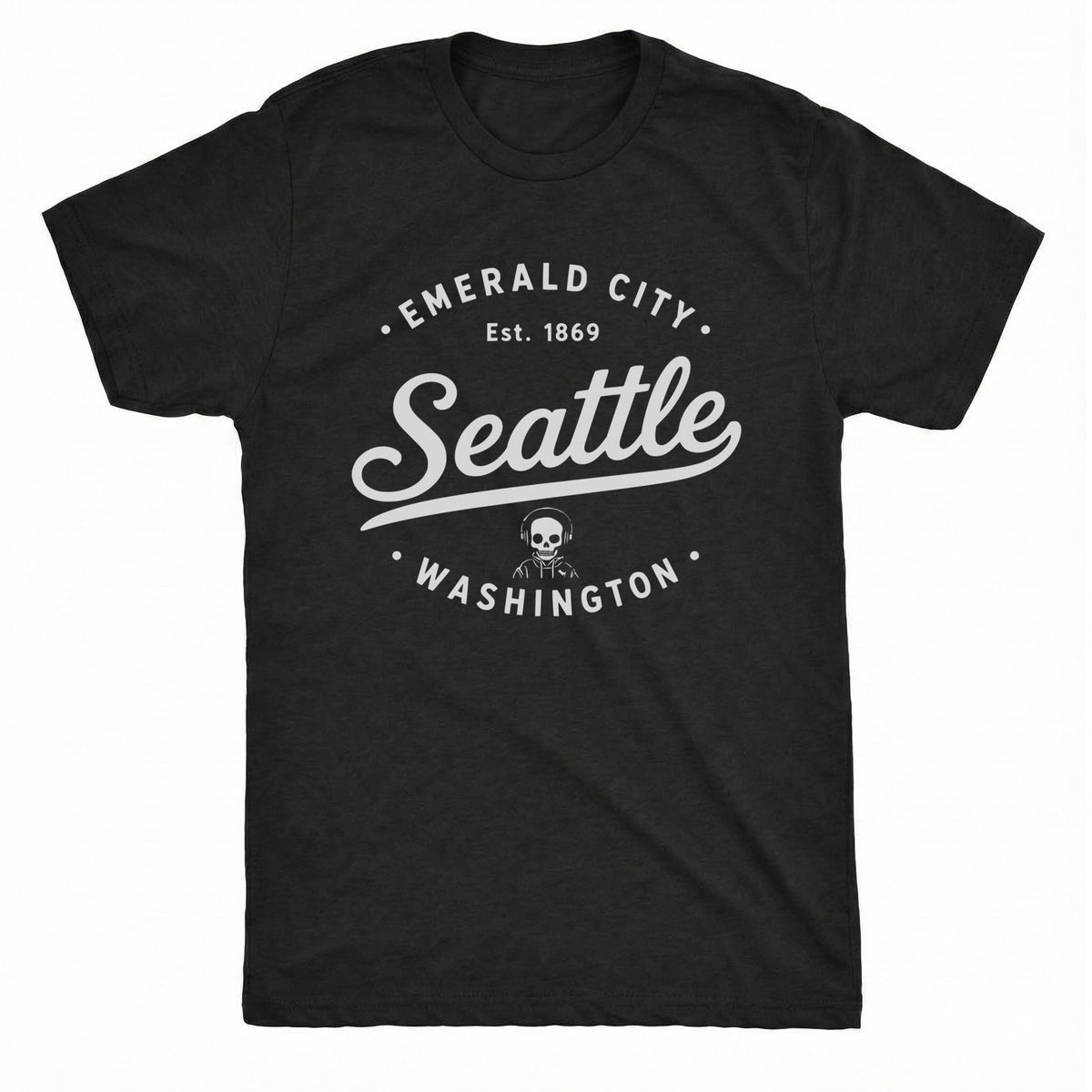 Emerald City Tee Black Mockup