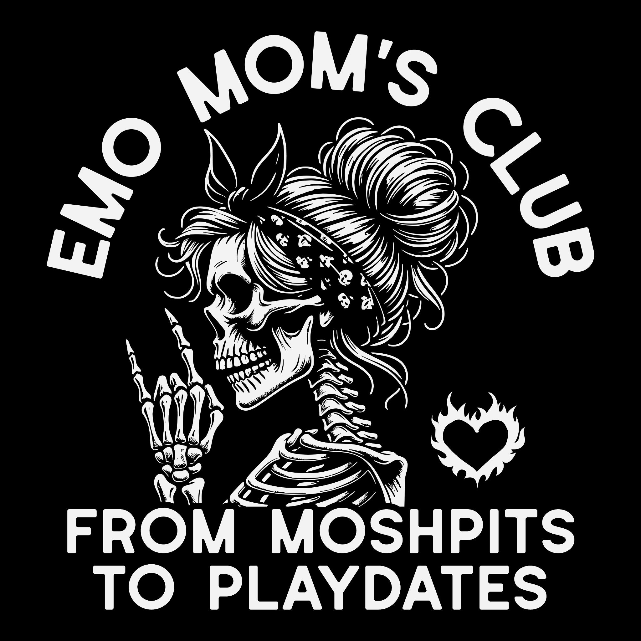 Emo Mom Tee Black Design