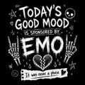 Emo Mood Tee Black Design